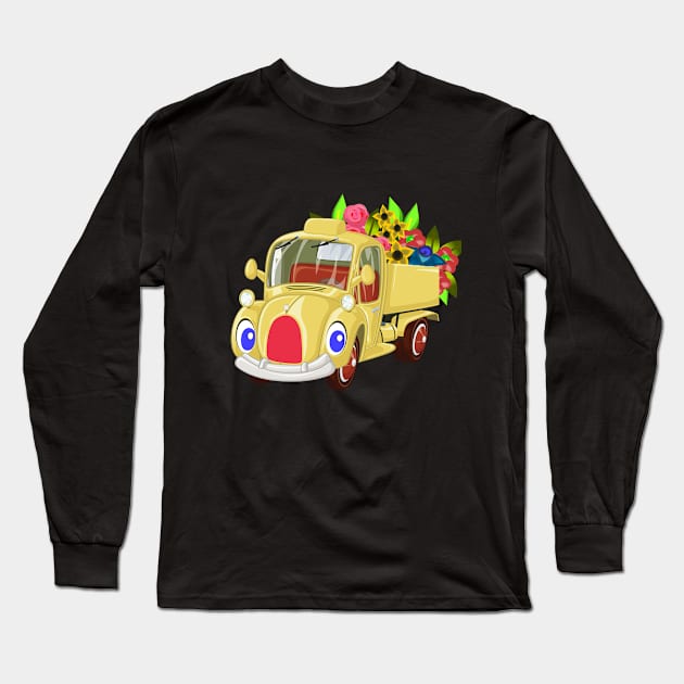 floral truck Long Sleeve T-Shirt by  Berbero